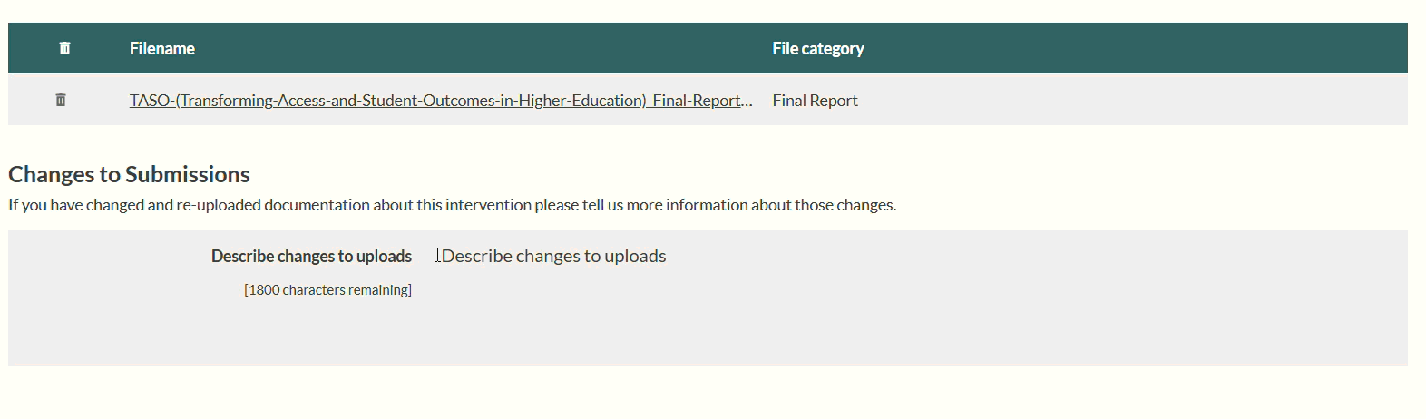 Animated gif showing how to change an upload