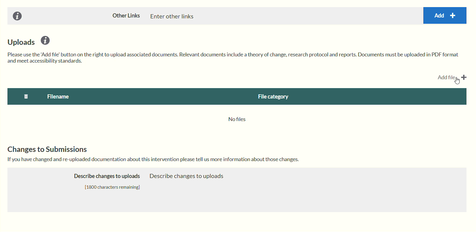 Animated gif showing how to upload documents